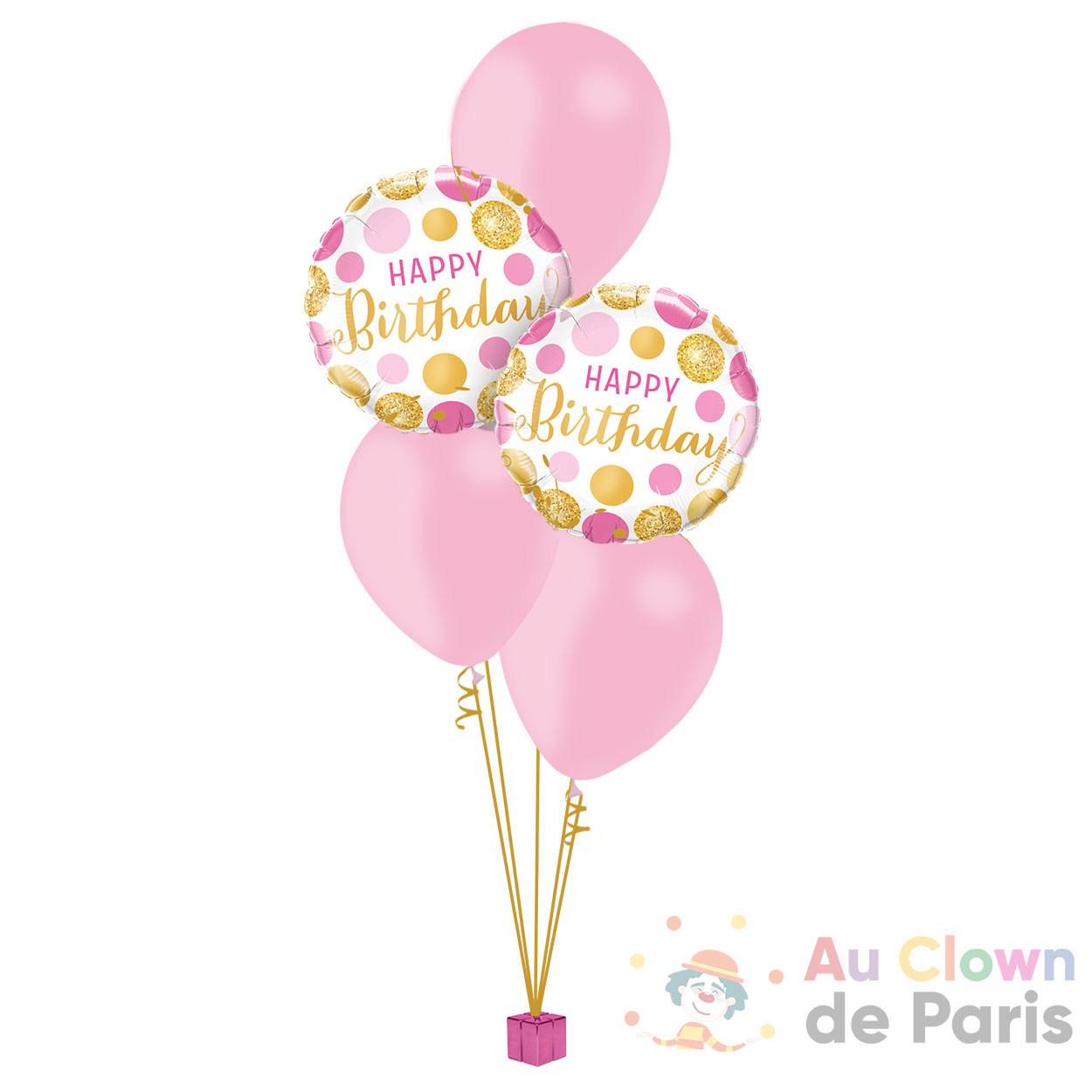 Ballons anniversaire 60ans Rose - Au Clown de Paris
