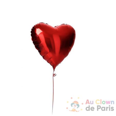 Ballon coeur rouge hélium