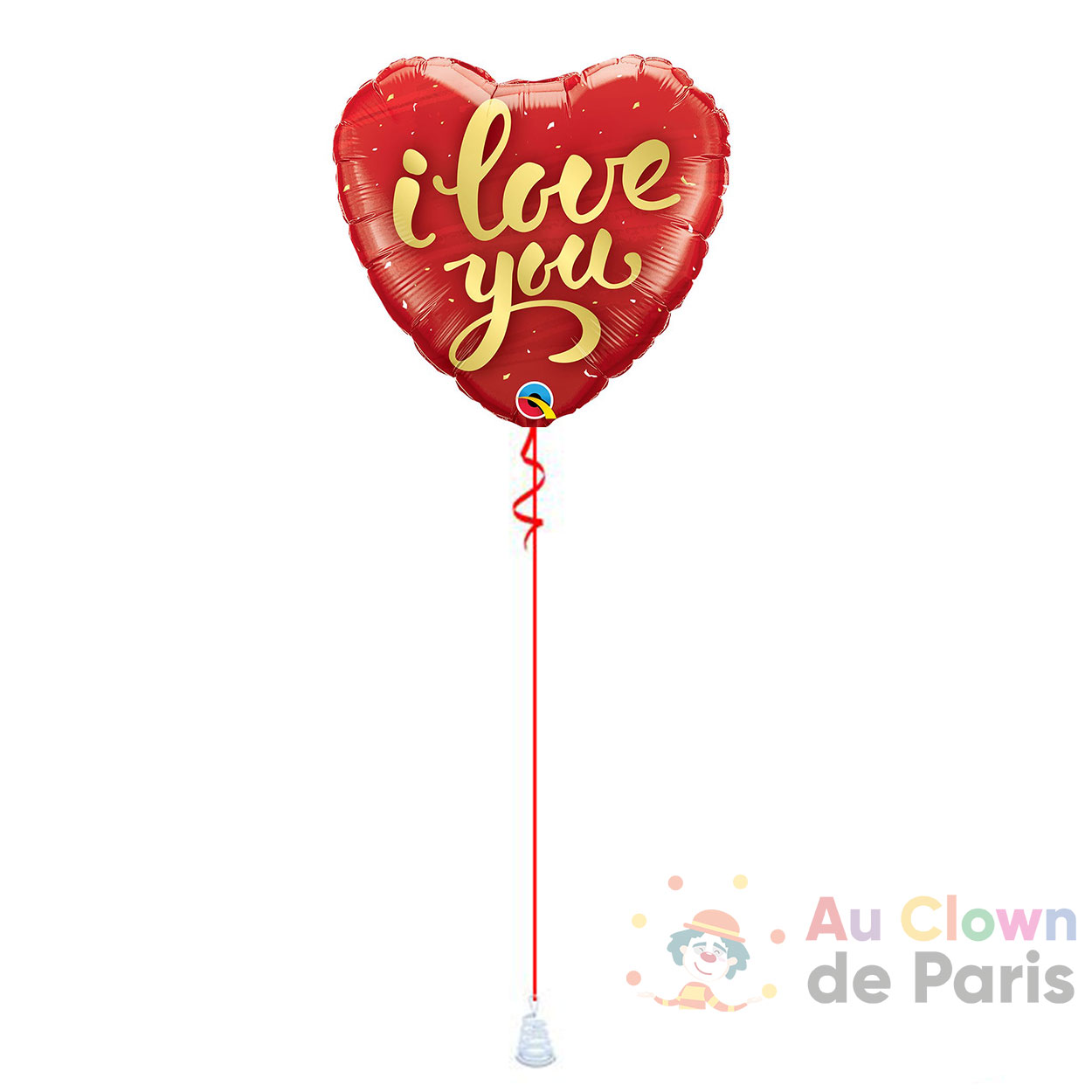 Bouquet de ballons Saint-Valentin I Love us personnalisé coeur