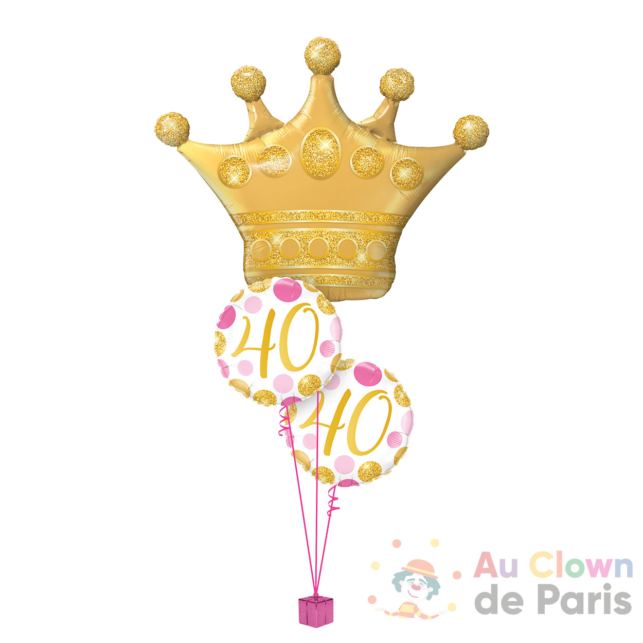 Décoration Anniversaire 40 Ans Pour Femme,Rose Or Noir Ballon 40