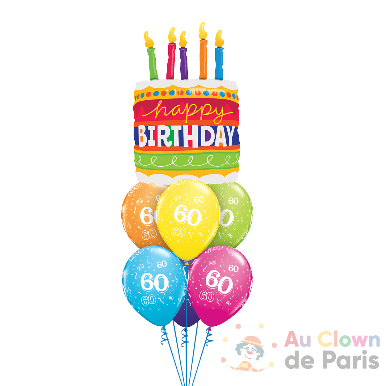 Ballons Rose anniversaire fille 5ans - Au Clown de Paris