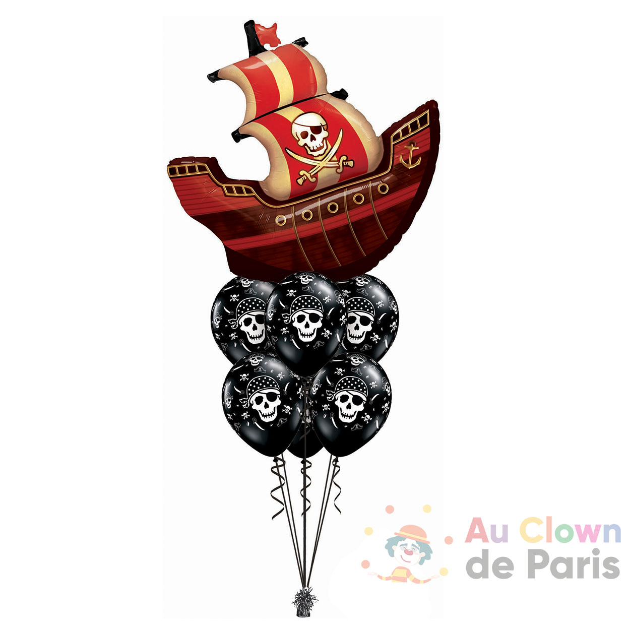 Bouquet de ballons géant hélium Pirate - Au Clown de Paris