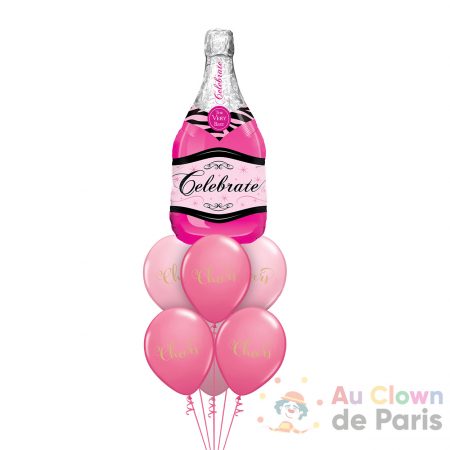 Bouquet de ballons anniversaire Champagne
