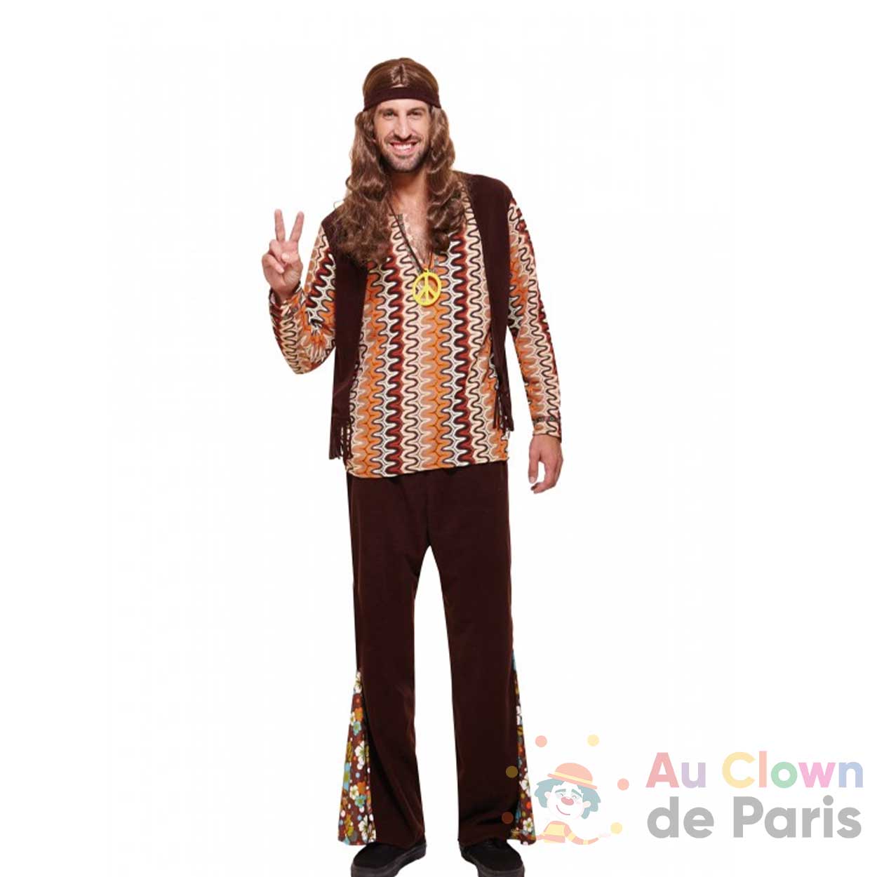 Déguisement Hippie marron homme - Au Clown de Paris
