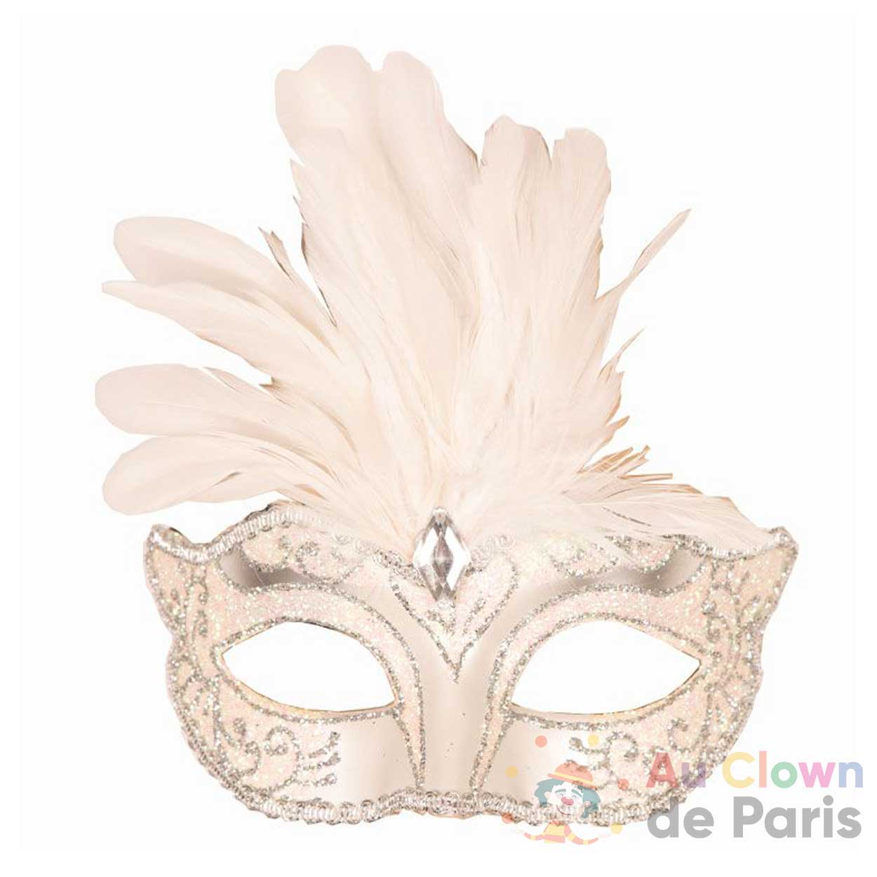 Masque loup vénitien noir pour femme : Carnaval, bal masqué