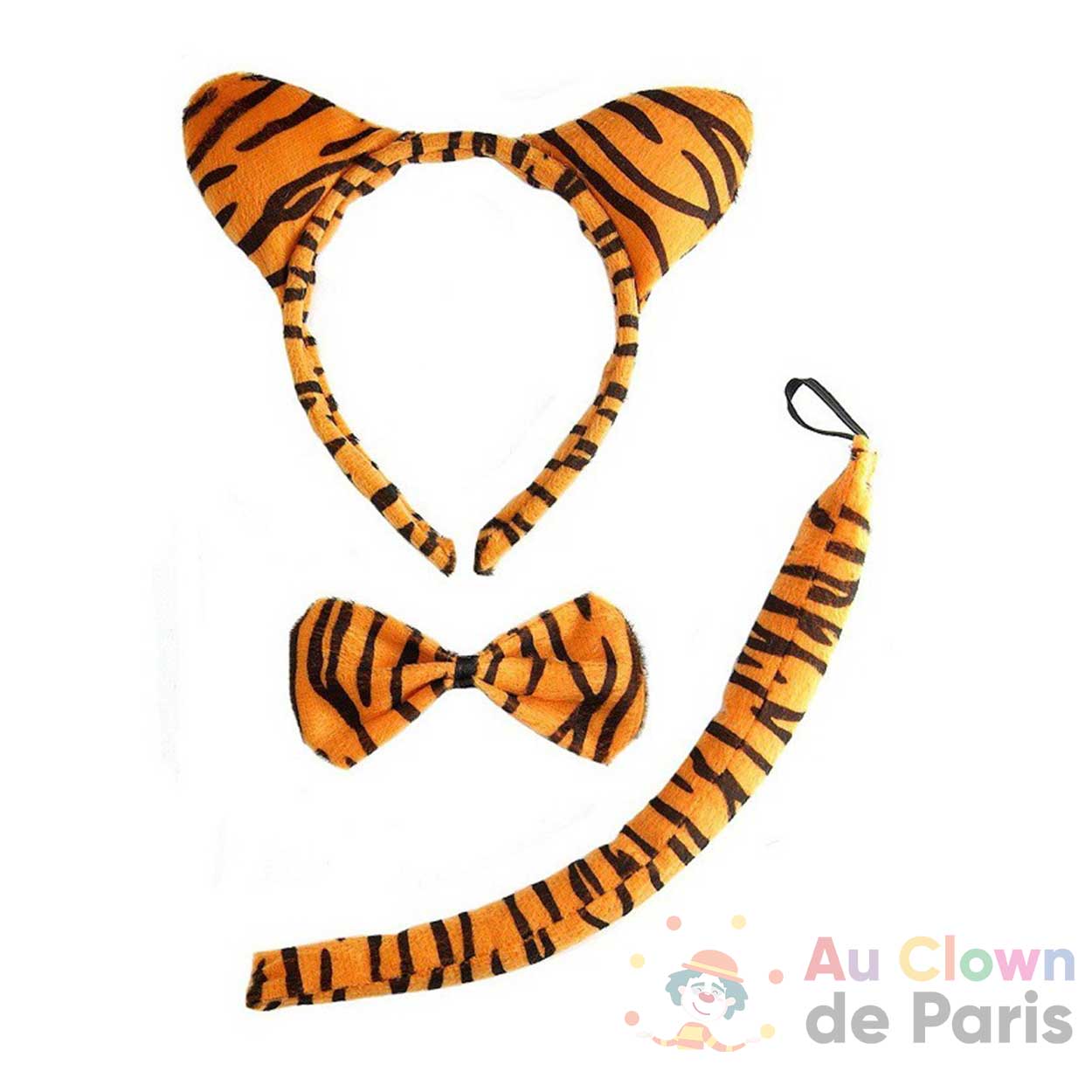 Set accessoires déguisement tigre pour votre soirée en amoureux