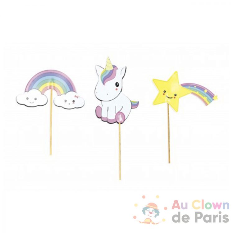 cake toppers bébé licorne