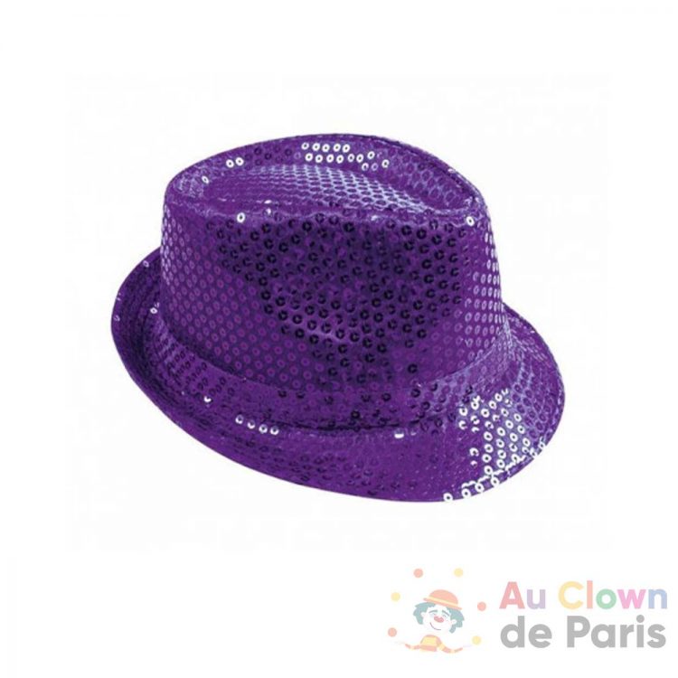 chapeau borsalino sequin violet