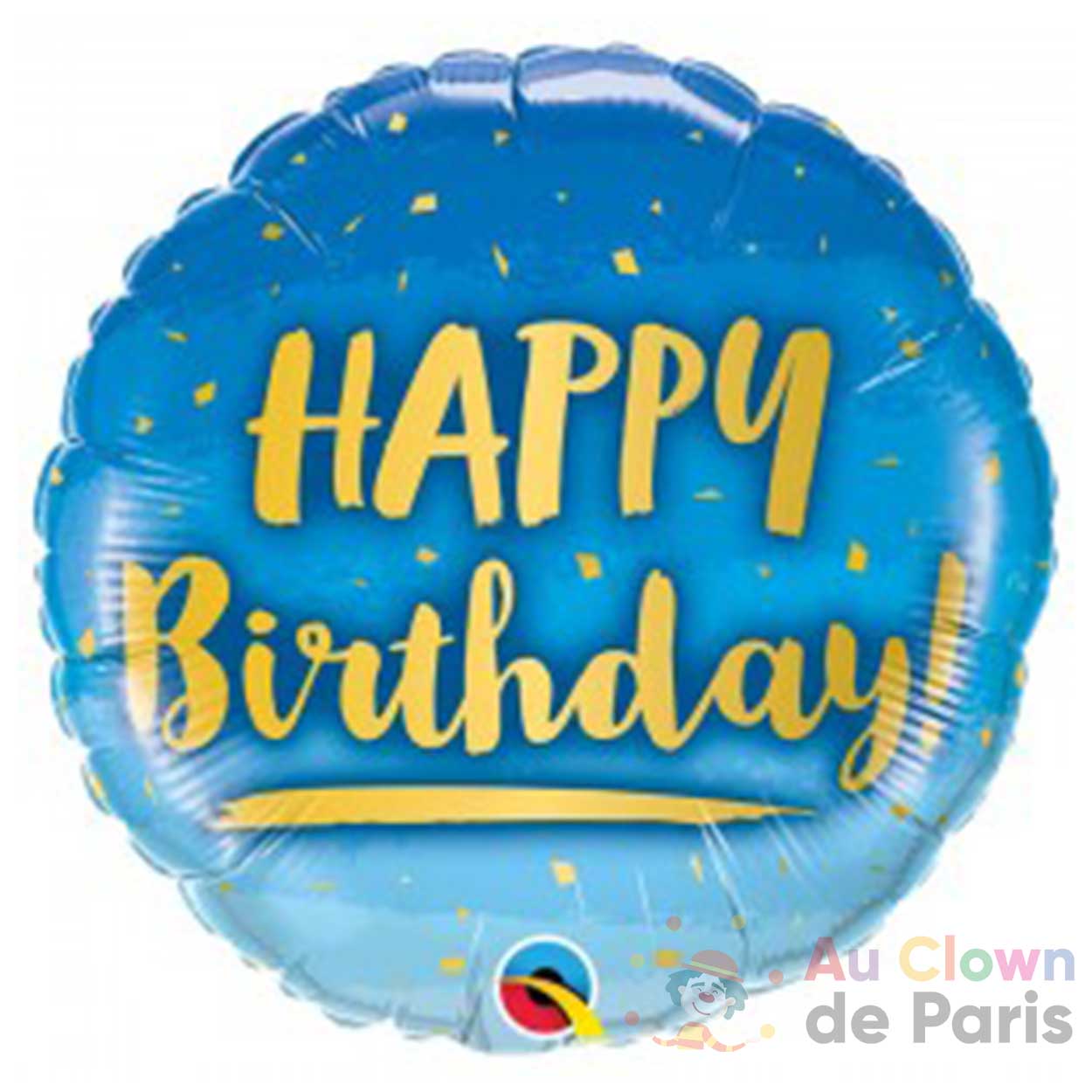 Ballons hélium anniversaire 60ans bleu - Au Clown de Paris