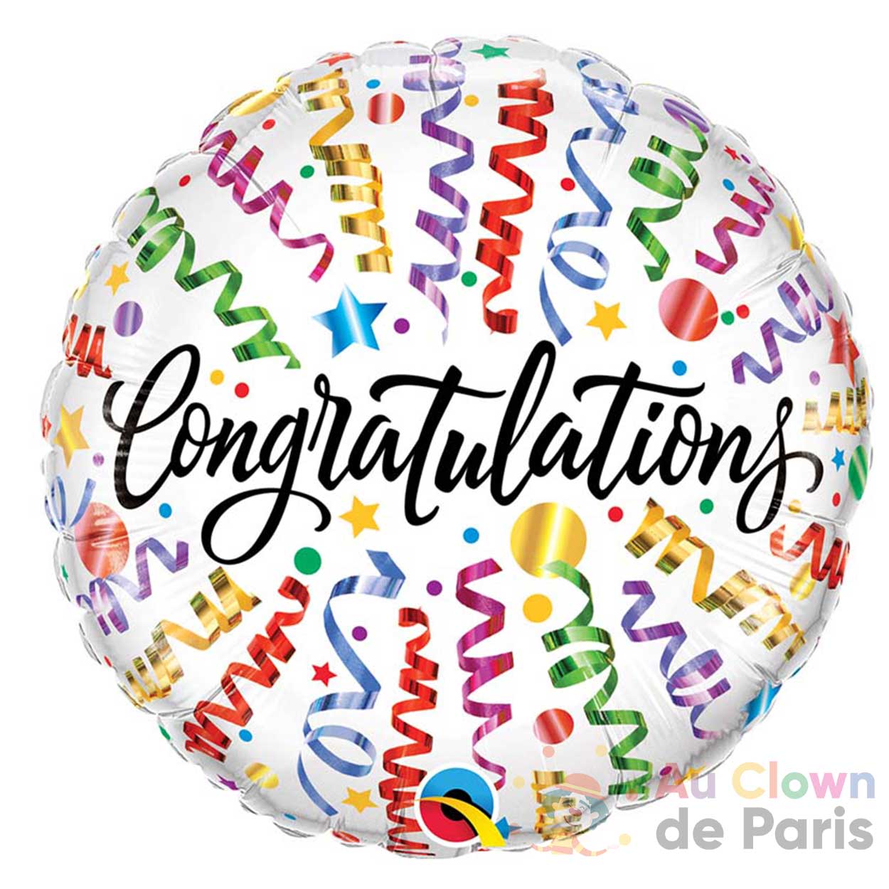 Ballon aluminium congratulations à hélium - Au Clown de Paris