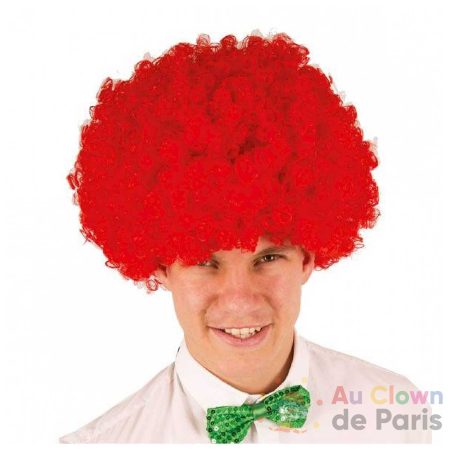 Perruque afro rouge