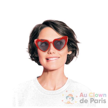 Lunette vintage coeur rouge